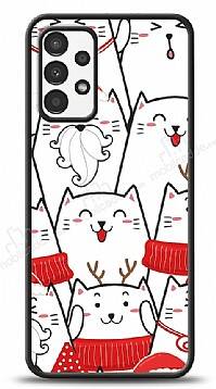 Dafoni Art Samsung Galaxy A13 New Year Cats Kılıf - 1