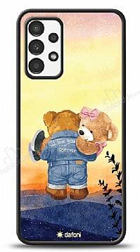 Dafoni Art Samsung Galaxy A13 Sunset Teddy Bears Kılıf - 1