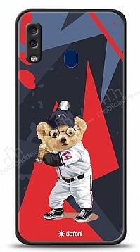 Dafoni Art Samsung Galaxy A20 / A30 Baseball Bear Kılıf - 1