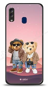 Dafoni Art Samsung Galaxy A20 / A30 Cool Couple Teddy Kılıf - 1