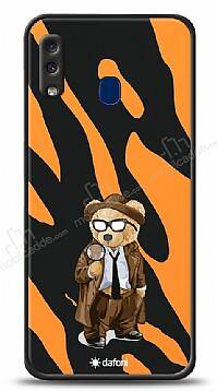 Dafoni Art Samsung Galaxy A20 / A30 Detective Teddy Bear Kılıf - 1