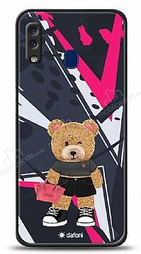 Dafoni Art Samsung Galaxy A20 / A30 Rock And Roll Teddy Bear Kılıf - 1