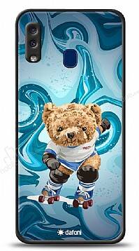 Dafoni Art Samsung Galaxy A20 / A30 Skating Teddy Bear Kılıf - 1