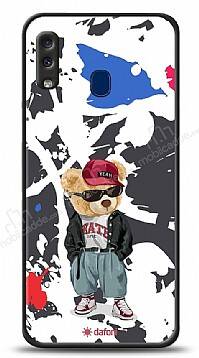 Dafoni Art Samsung Galaxy A20 / A30 Sporty Teddy Bear Kılıf - 1