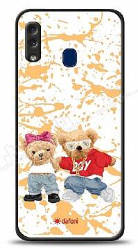 Dafoni Art Samsung Galaxy A20 / A30 Style Couple Teddy Kılıf - 1