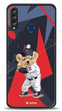 Dafoni Art Samsung Galaxy A20S Baseball Bear Kılıf - 1