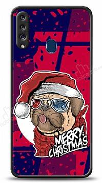 Dafoni Art Samsung Galaxy A20S Christmas Pug Kılıf - 1