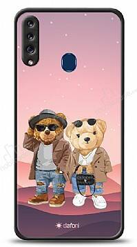 Dafoni Art Samsung Galaxy A20S Cool Couple Teddy Kılıf - 1