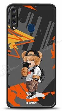 Dafoni Art Samsung Galaxy A20S Cool Teddy Bear Kılıf - 1