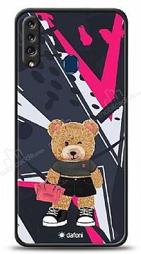 Dafoni Art Samsung Galaxy A20S Rock And Roll Teddy Bear Kılıf - 1