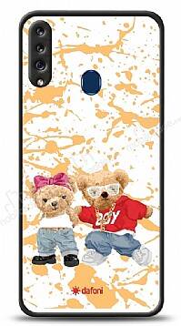 Dafoni Art Samsung Galaxy A20S Style Couple Teddy Kılıf - 1