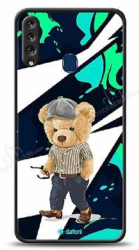 Dafoni Art Samsung Galaxy A20S Thoughtful Teddy Bear Kılıf - 1