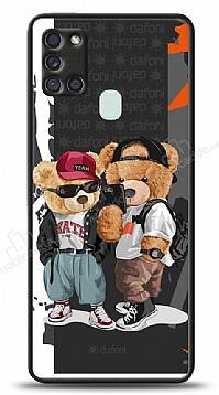 Dafoni Art Samsung Galaxy A21s Icon Couple Teddy Kılıf - 1