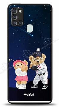 Dafoni Art Samsung Galaxy A21s Sporty Couple Teddy Kılıf - 1