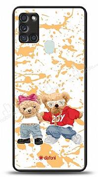 Dafoni Art Samsung Galaxy A21s Style Couple Teddy Kılıf - 1