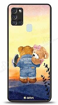 Dafoni Art Samsung Galaxy A21s Sunset Teddy Bears Kılıf - 1