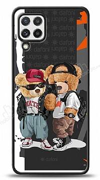 Dafoni Art Samsung Galaxy A22 4G Icon Couple Teddy Kılıf - 1