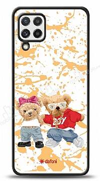 Dafoni Art Samsung Galaxy A22 4G Style Couple Teddy Kılıf - 1