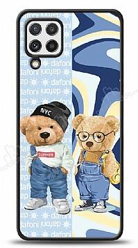 Dafoni Art Samsung Galaxy A22 4G Summer Couple Teddy Kılıf - 1