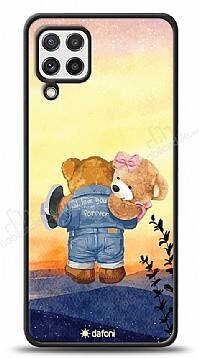 Dafoni Art Samsung Galaxy A22 4G Sunset Teddy Bears Kılıf - 1