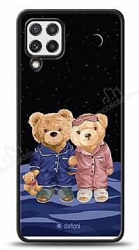 Dafoni Art Samsung Galaxy A22 4G Under The Stars Teddy Bears Kılıf - 1