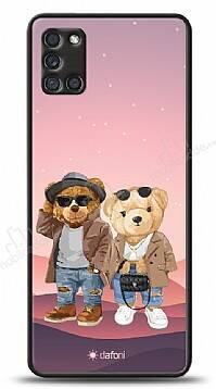 Dafoni Art Samsung Galaxy A31 Cool Couple Teddy Kılıf - 1