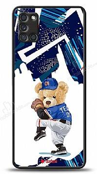 Dafoni Art Samsung Galaxy A31 Hand Soccer Teddy Bear Kılıf - 1