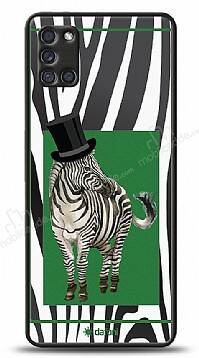 Dafoni Art Samsung Galaxy A31 Zebra Pattern Kılıf - 1