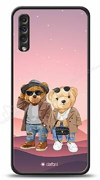 Dafoni Art Samsung Galaxy A50 Cool Couple Teddy Kılıf - 1