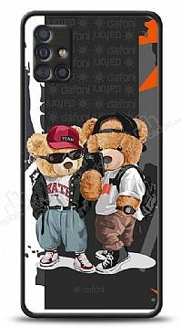 Dafoni Art Samsung Galaxy A51 Icon Couple Teddy Kılıf - 1