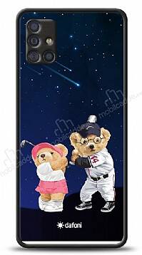 Dafoni Art Samsung Galaxy A51 Sporty Couple Teddy Kılıf - 1