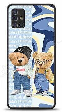 Dafoni Art Samsung Galaxy A51 Summer Couple Teddy Kılıf - 1