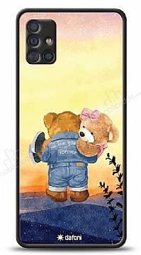 Dafoni Art Samsung Galaxy A51 Sunset Teddy Bears Kılıf - 1