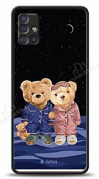 Dafoni Art Samsung Galaxy A51 Under The Stars Teddy Bears Kılıf - 1