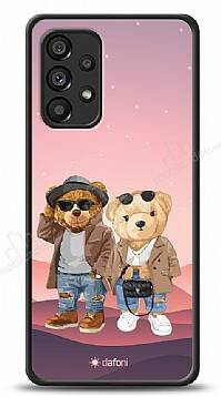 Dafoni Art Samsung Galaxy A53 5G Cool Couple Teddy Kılıf - 1