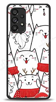 Dafoni Art Samsung Galaxy A53 5G New Year Cats Kılıf - 1