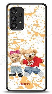 Dafoni Art Samsung Galaxy A53 5G Style Couple Teddy Kılıf - 1