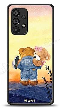 Dafoni Art Samsung Galaxy A53 5G Sunset Teddy Bears Kılıf - 1