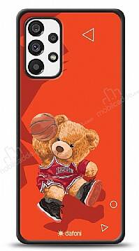 Dafoni Art Samsung Galaxy A73 Basketball Bear Kılıf - 1