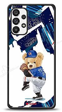 Dafoni Art Samsung Galaxy A73 Hand Soccer Teddy Bear Kılıf - 1