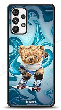 Dafoni Art Samsung Galaxy A73 Skating Teddy Bear Kılıf - 1