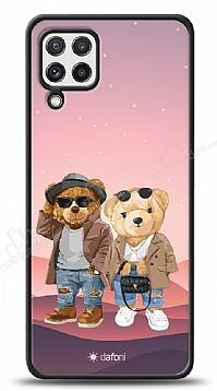 Dafoni Art Samsung Galaxy M22 Cool Couple Teddy Kılıf - 1