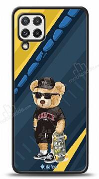 Dafoni Art Samsung Galaxy M22 Skate Bear Kılıf - 1