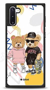 Dafoni Art Samsung Galaxy Note 10 Fun Couple Teddy Kılıf - 1