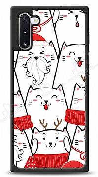 Dafoni Art Samsung Galaxy Note 10 New Year Cats Kılıf - 1