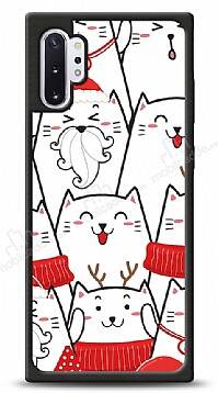 Dafoni Art Samsung Galaxy Note 10 Plus New Year Cats Kılıf - 1