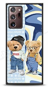 Dafoni Art Samsung Galaxy Note 20 Ultra Summer Couple Teddy Kılıf - 1