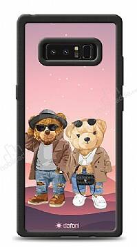 Dafoni Art Samsung Galaxy Note 8 Cool Couple Teddy Kılıf - 1