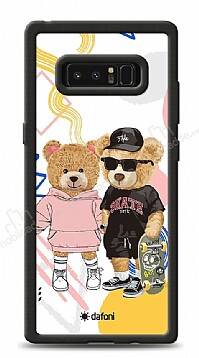 Dafoni Art Samsung Galaxy Note 8 Fun Couple Teddy Kılıf - 1