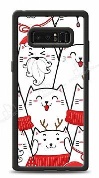 Dafoni Art Samsung Galaxy Note 8 New Year Cats Kılıf - 1